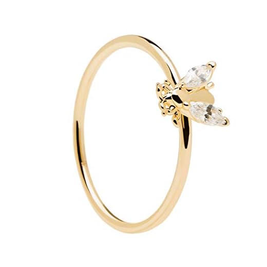 PDPAOLA - Anillo Buzz - Plata de Ley 925 Bañada en Oro de 18k - Joyas para Mujer