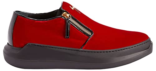 Giuseppe Zanotti, Conley Zip Slip-Ons Fabric
