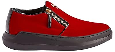 Giuseppe Zanotti, Conley Zip Slip-Ons Fabric
