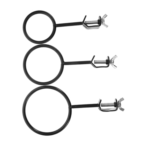 KOMBIUDA Educational Lab Equipment Clamp Laboratory Ring Stand Beaker Holder Clamp Retort Stand Ring Science Lab Tool