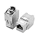 2x CAT 7 Keystone RJ45 Modul Buchse LAN Kabel 10 Gbit/s bis 1000 MHz AWG 22-24 werkzeuglos LSA vollgeschirmt STP Einbaubuchse RJ45 Buchse Schneidklemme für Patchpanel und Netzwerkdose