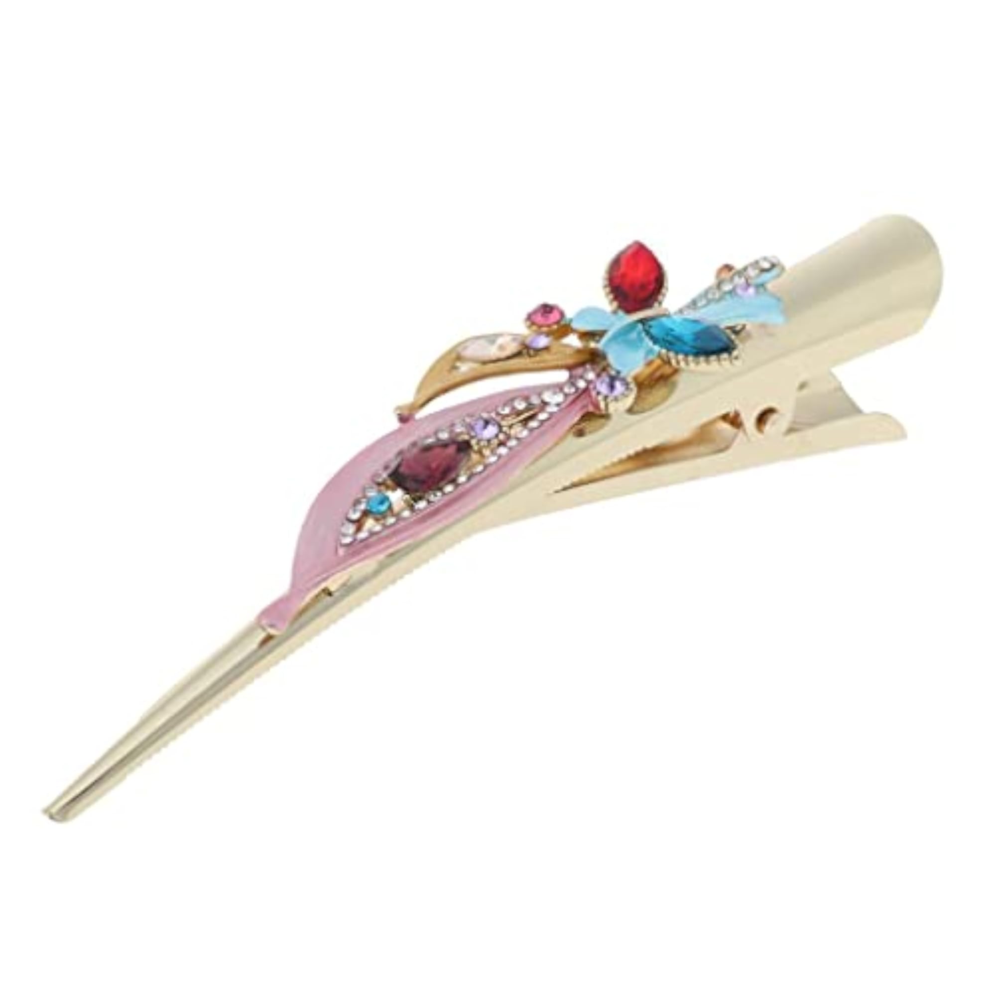 3X Rhinestone Alligator Hair Clips Set, Multicolor