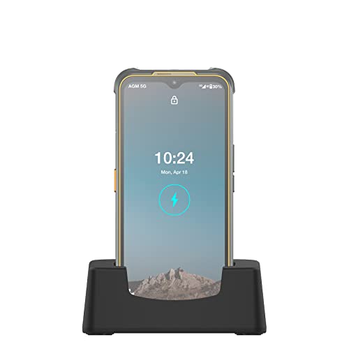 AGM Desk Charging Dock for AGM Glory G1S Rugged Phone, 10W Charger Stand, Type C Cable Not Included, black