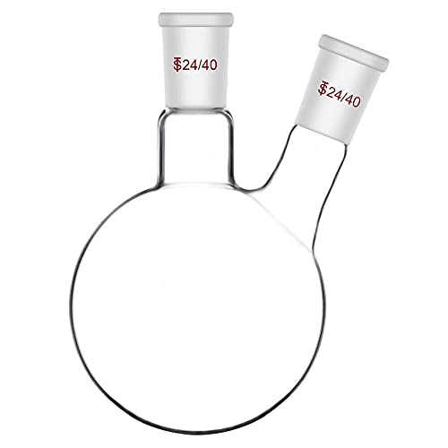 Stonylab US-RBF-2NECK-GLASS-500ML Glass 500Ml Heavy Wall 2 Neck Round Bottom Flask Rbf cover