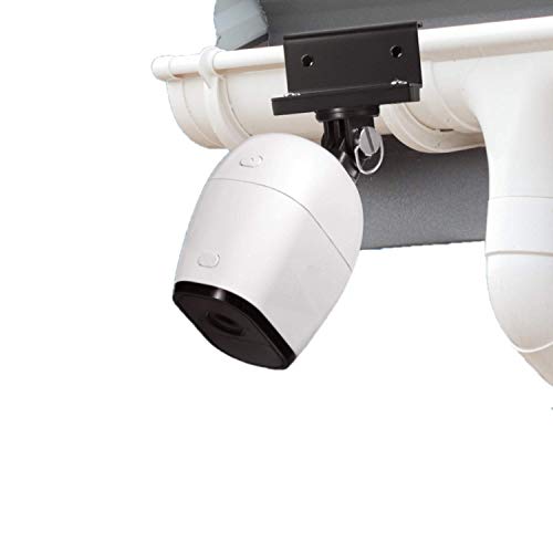 Wasserstein Weatherproof Gutter Mount Compatible with Arlo Pro/Pro2/Pro3/Pro4, Arlo HD, and Arlo Ultra/Ultra 2 - Greater Height for Your Arlo Cameras (2-Pack, Black)