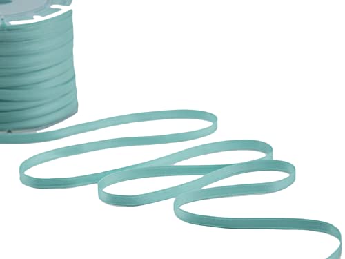 Furlanis - Ruban Satin Double Face, Tissu Italien - Aigue-marine