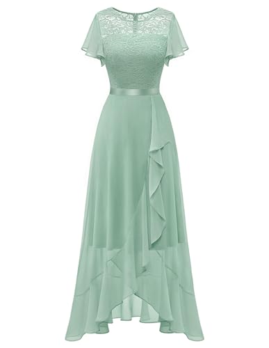 Image of BeryLove Formal Dresses for Women 2026 Wedding Guest with Slit Cocktail Elegant Lace Long Prom Dress