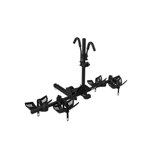 Vibrelli Electric Bike Hitch Rack - 2 Ebike Rack Fits Fat Tire, Mountain Bike, Standard Bicycles - 65lbs per Bike - Patented Anti-Wobble - Cars & SUV - Tilt Down/Fold Up Platform - Not for RV
