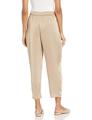 Theory Women's Pleated Carrot Pant in Crushed Satin2