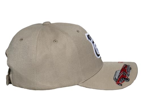 Image of TOP HEADWEAR Route 66 Embroidered Baseball Cap Americana Travel Hat | Mens Womens Historic Highway Inspired Style & Detailed Road Map Embroidery