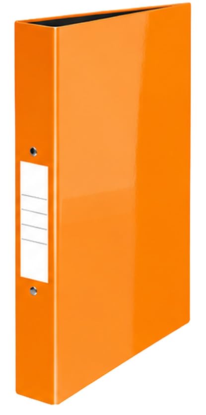 Nobel 25mm 2 Ring Polypropylene Gloss Binder A4 (1, Gloss Orange)