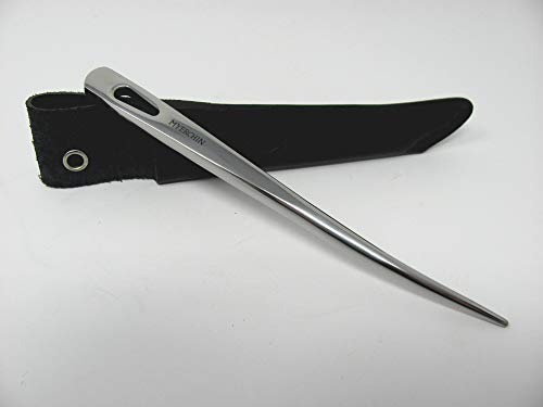 🐋 Myerchin Knives Professional ⛵ Quality Solid Stainless Steel Marlin Spike A009 & Leather Sheath & Leather Lanyard Strap #TOP7