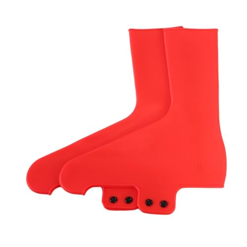 predolo 2 Pieces Shoe Covers Waterproof Windproof Silicone Overshoes Anti Slip Protector Suitable for Outdoor Riding Travel Commuting, Rojo M miniatura 6