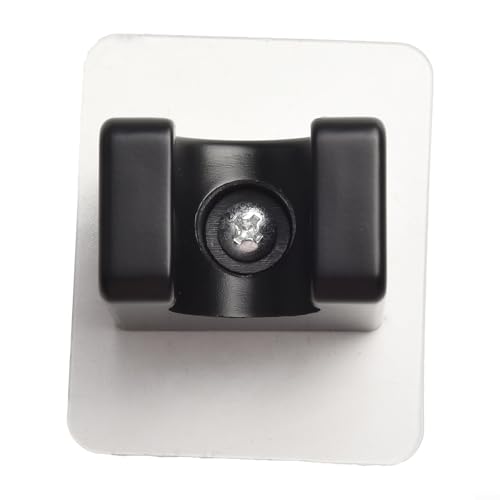 Supporto per soffione doccia regolabile senza foratura, doccetta con ventosa, montaggio a parete per docce rotonde e angolari, impermeabile, forte portata, nero/argento/bianco/oro (nero)