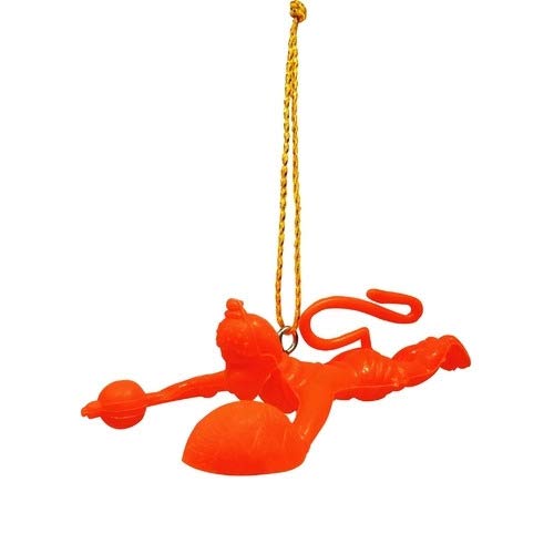 S.K Plastic Orange Flying Hanging Hanuman Idol for Car and Home/Wall