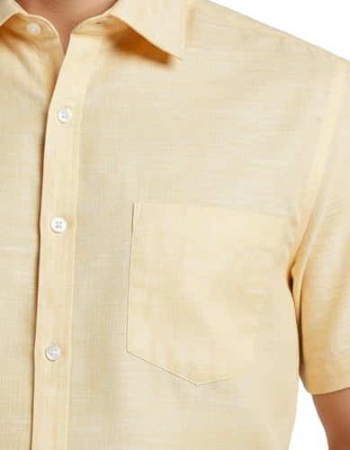 Image of Amazon Brand - INKAST Men's Cotton Solid Plain Half Sleeve Shirt | Plain Regular Fit Casual Shirt for Mens