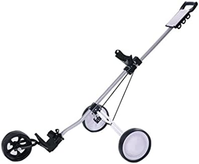 Foraging dimple New Foldable 3 Wheel Golf Pull Push Cart Trolley Scorecard Drink Holder