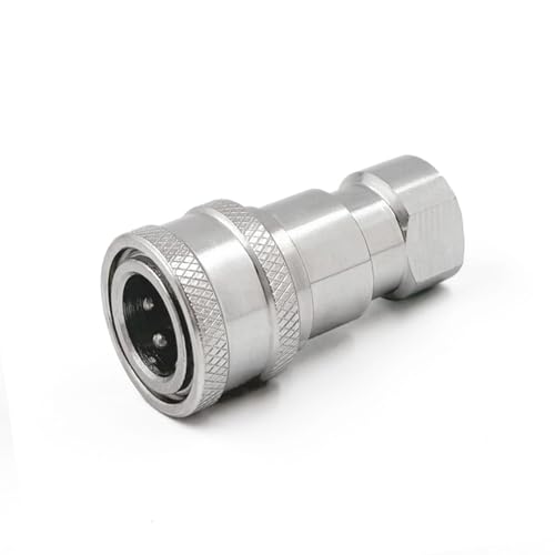 Image of 1 /4 inch NPT ISO 7241-B Hydraulic Quick Disconnect Coupling /Coupler Set w /Dust Caps