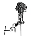 Pneumatic Stainless Steel Paint Mortar Mixer, 50 Gallon with Clamp Mount, 1/2HP 2000RPM Variable Speed with Silencer for Industrial Use