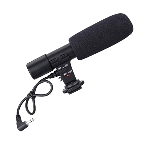 Hemobllo Microphone Interview pour Appareil Photo Reflex Numérique Et Caméscope avec Griffe Porte-Accessoire Standard Et Longue Portée Radio Jusqu