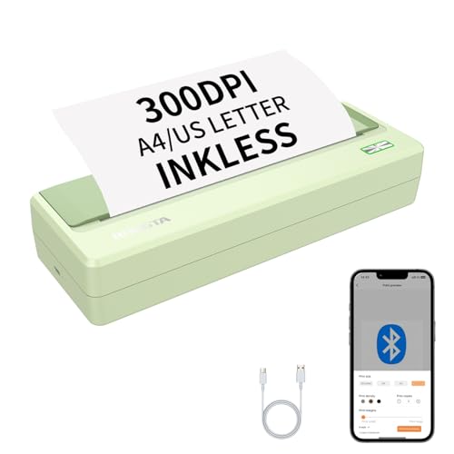 Rongta Portable Printers Wireless for Travel,Thermal Inkless Printer...