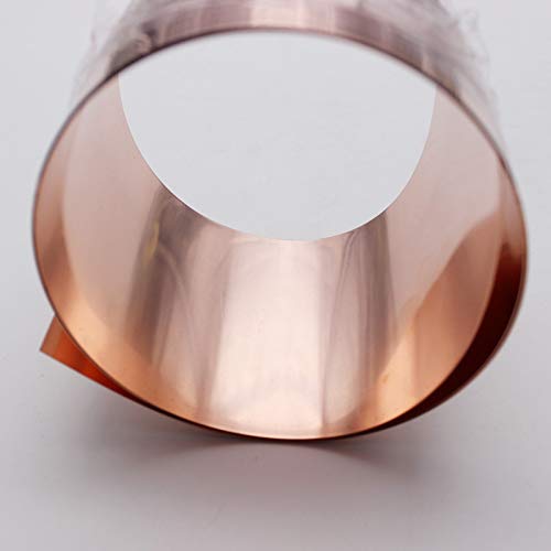 1 x Kupferblech-Rolle, Stärke 0,01 mm bis 1 mm (Größe 0,3 x 200 x 1000 mm, 1 Stück)