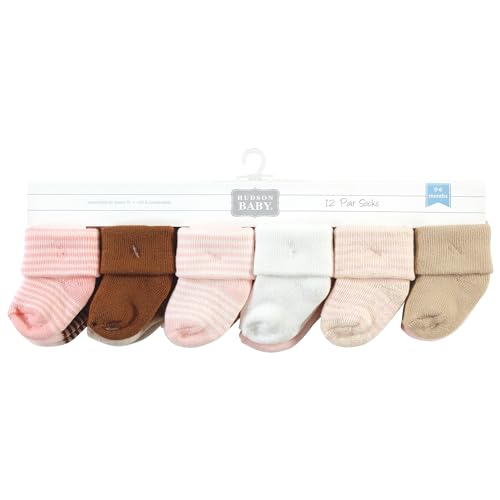 Image of Hudson Baby Baby 8-pack Cotton Rich Newborn and Terry Socks