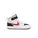 Nike Big Kid's Court Borough Mid 2 Shoes, White/University Red-Black, 4Y