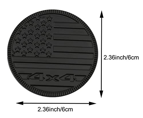 Image of CONGCONG for Jeep Emblem babge U.S. Flag Emblem 4x4 Metal Automotive Badge Specifically Designed for The Jeep Wrangler Cherokee - Stick it Anywhere! (The National Flag Dumb Black)