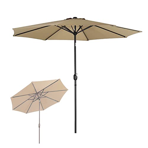 Parasol de jardin CLSDRZC vert foncé réglable pour ombrager efficacement le balcon