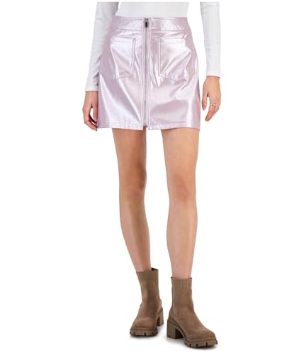 Tinseltown Womens Metallic Mini Skirt