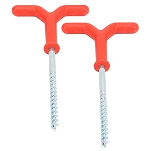 Werily Spiraalboor voor ijsvissen, ijsboor, winterboor, 2 stuks, draagbaar, voor zware toepassingen bij het vissen in de open lucht op de camping