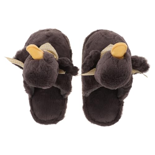 Pantoufles en peluche anti-froid et anti-glisse pour sols intérieurs froids