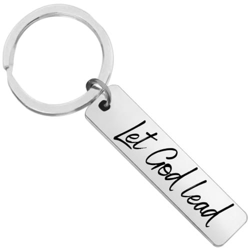 3 Nails 1 Cross Let God Lead Keychain Christian...
