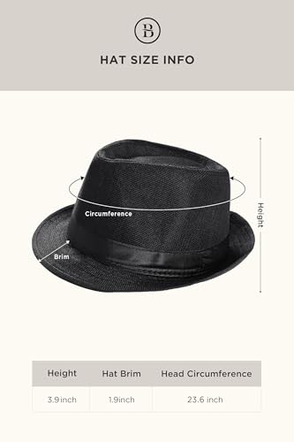Image of BABEYOND 1920s Mens Gangster Vest Costume Accessories Set Fedora Hat
