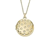 Fossil Halskette für Frauen Locket Collection Goldfarbene Edelstahlkette, Länge: 460mm+50mm, JF04428710