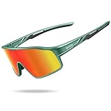 Lamicall Fahrradbrille Kinder, Sportbrille Sonnenbrille - [22g TR-90 Ultraleicht] UV400 Polarisierte Schnelle Brille für Junge & Mädchen, Laufbrille Fahrrad Brille Sport mit Verstellbaren Nasenpads