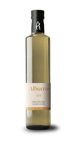 Vinagre de Autor. Vinagre XPI, color ámbar con reflejos dorados. Vinagre de vino blanco aromatizado con laurel. Vinagre artesanal de vino Ribeiro en botella de 250ml. Vinagres Gourmet.