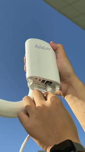 AdaLov Puente inalámbrico para exteriores – Puente WiFi Gigabit de 5.8 GHz, 3 KM, antena WiFi CPE punto a punto de largo alcance 16dBi y puerto LAN de 1000 Mbps