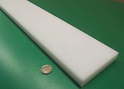 White HDPE (High Density Polyethylene) Rectangular Bar.750