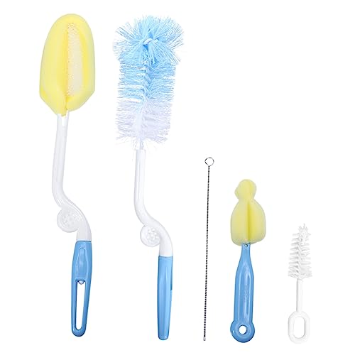 UTHCLO Bottle Sponge Cleaner Brush 5pcs Long Handle Bottle Brush Set Sturdy and Durable for Easy Cleaning