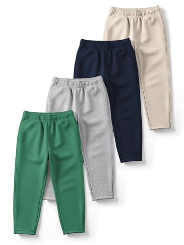 Image of HELLCAT Trendy Solid Cotton Blend Regular Fit Track Pant for Boys - Pack of 4