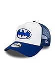 Gebogenes Visier New Era Kinder Aframe Trucker Cap Batman Weiß Blau, Size:Child