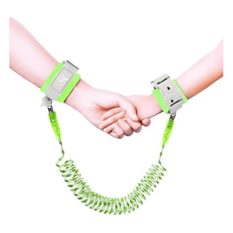Toddler Harness Walking Leash- Child Anti Lost Wrist Link - Child Safety Harness - Upgrade with Reflective(6.5ft) - for Boys and Girls,Not Easy to Open Without Key (Green) Cover