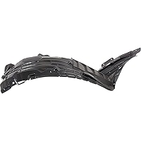 Front Fender Liner Set With Clips For 2003-2005 Nissan 350Z - Left & Right Side Splash Guards, Black Plastic