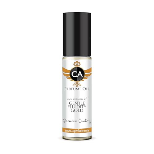 CA Perfume Impression of Gentle Fluidity Gold Unisex Fragrance Oil Amber Vanilla Scent Long Lasting Perfumes for Women &amp; Men Travel Size TSA Ready Mini Parfum Body Oil Roll-on 0.33 Fl Oz 10ml