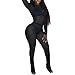 Kafiloe Women Sexy 2 Piece Outfits Clubwear Mesh See Through Long Sleeve Crop Top Bodycon Flare Pants Set Black M