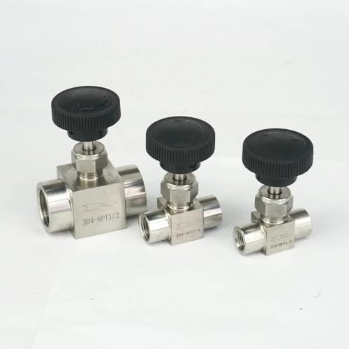 Válvula de aguja 1/2 inoxidable 304 con diseño de control de flujo estanco y preciso 2