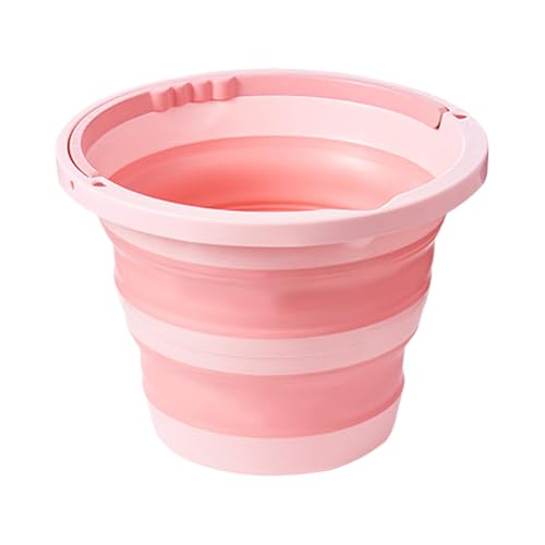 Cubo de agua plegable, cubo compacto con asa, pote de agua al aire libre de 6 L, recipiente de agua para el hogar para actividades al aire libre, senderismo, pesca, camping, viajes