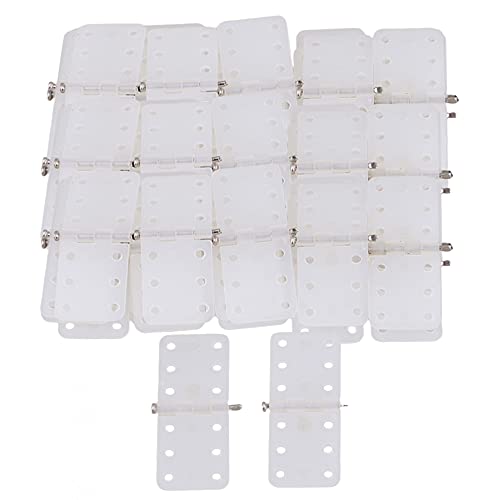 BQLZR White Rectangular Fixed Hinges 25x11mm for RC Model Aircraft Pack of 50